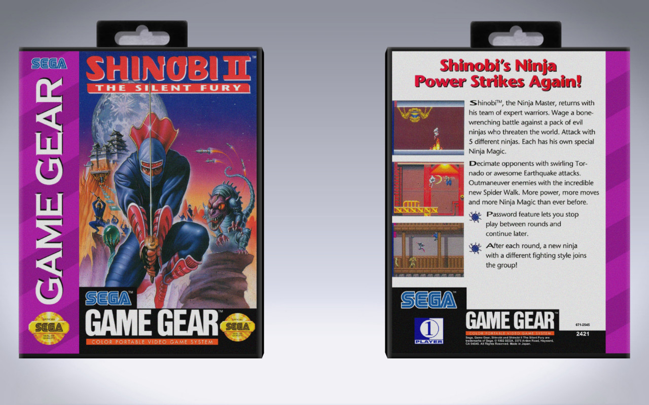 Gaming Relics - Sega - Game Gear - Shinobi II: The Silent Fury